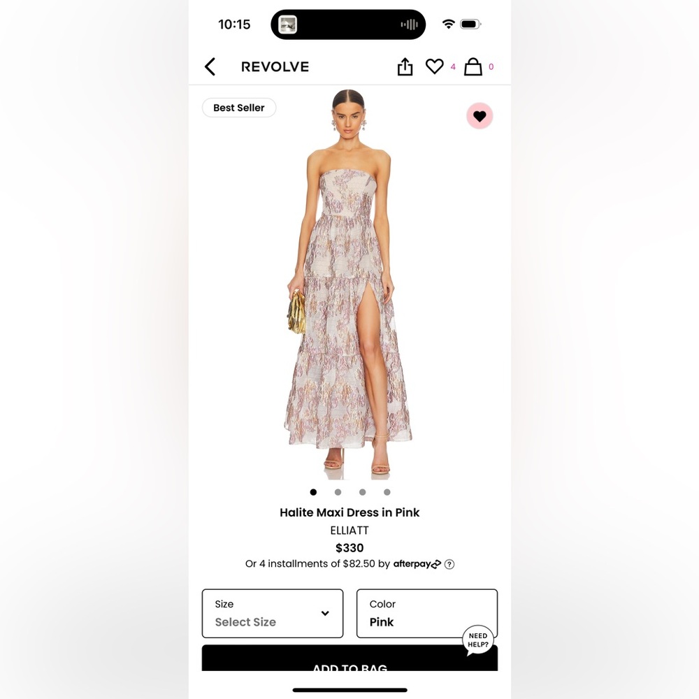 Halite Maxi Dress in Pink
